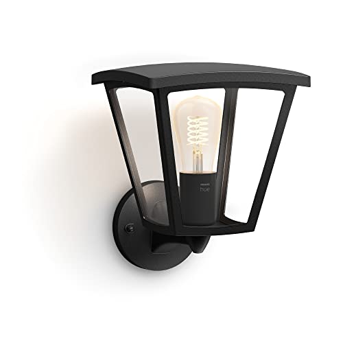 Philips Hue White Inara Wandleuchte Outdoor schwarz 550lm, warmweißes...