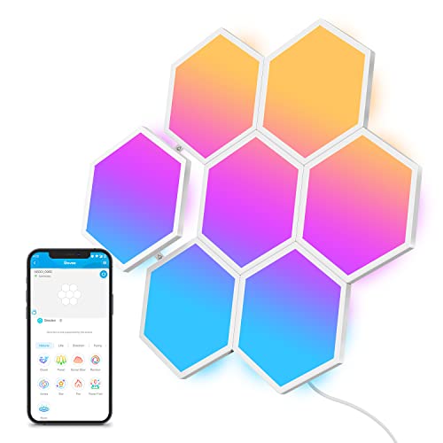 Govee Glide Hexagon LED Panel,7 RGBIC Smart Wandleuchte Innen Funktioniert...