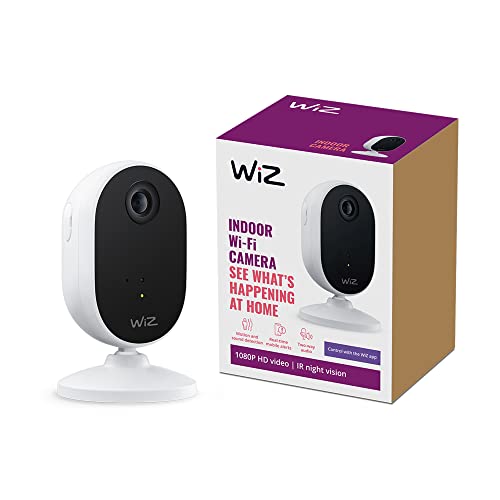 WiZ Indoor Kamera, Sicherheitskamera mit Nachtsicht, Audio, Bewegungs- und...