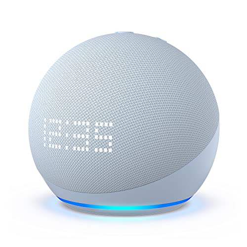 Echo Dot mit Uhr (5. Gen., 2022) | Smarter WLAN- und Bluetooth-Lautsprecher...