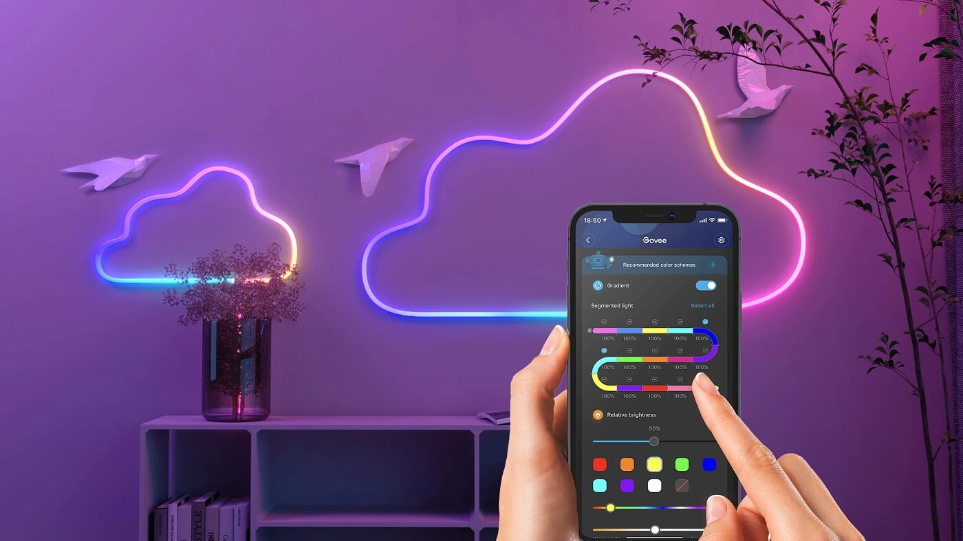 Govee Neon LED Strip 10m, RGBIC Streifen mit App-Steuerung, Musik