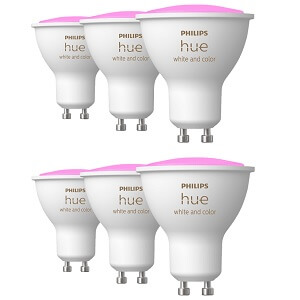 6er set Philips Hue GU10 White and Color Ambiance