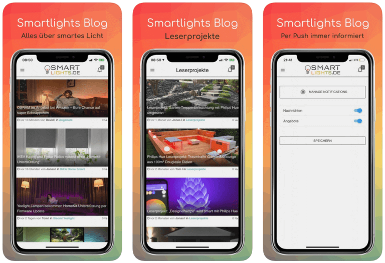 Smartlights.de jetzt auch kostenlos als App für Android